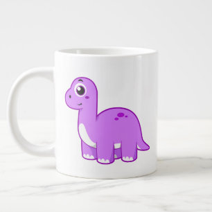 Niedliche Illustration eines Brontosaurus Dinosaur Jumbo-Tasse