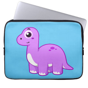 Niedliche Illustration eines Brontosaurus Dinosaur Laptopschutzhülle