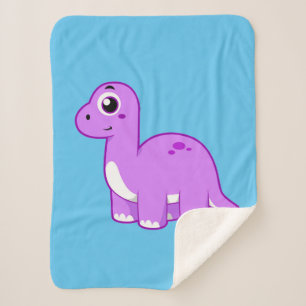 Niedliche Illustration eines Brontosaurus Dinosaur Sherpadecke