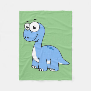Niedliche Illustration eines Brontosaurus. Fleecedecke