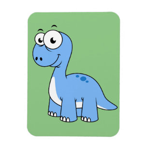 Niedliche Illustration eines Brontosaurus. Magnet
