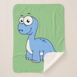 Niedliche Illustration eines Brontosaurus. Sherpadecke