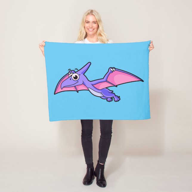 Niedliche Illustration eines fliegenden Pterodakty Fleecedecke (Beispiel)