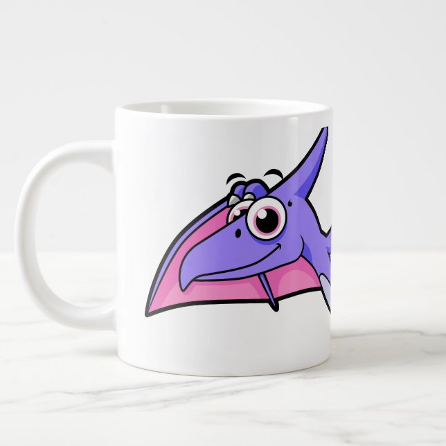 Niedliche Illustration eines fliegenden Pterodakty Jumbo-Tasse (Links)