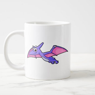 Niedliche Illustration eines fliegenden Pterodakty Jumbo-Tasse