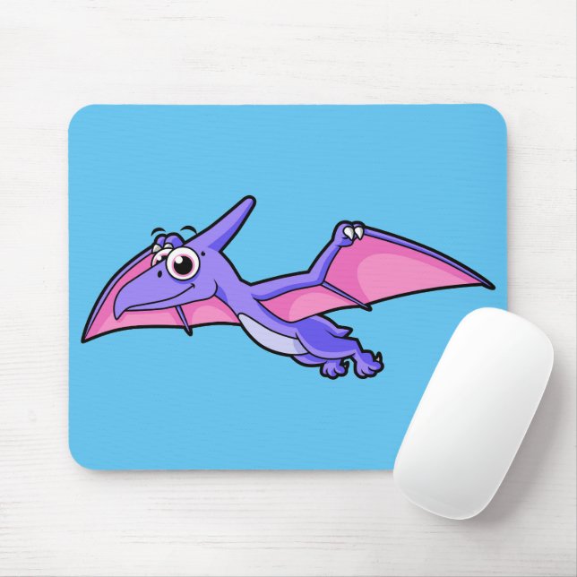 Niedliche Illustration eines fliegenden Pterodakty Mousepad (Mit Mouse)