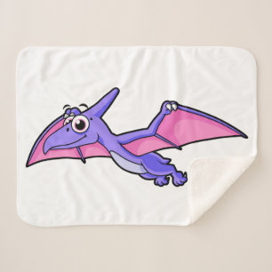 Niedliche Illustration eines fliegenden Pterodakty Sherpadecke