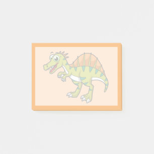 Niedliche Illustration eines lächelnden Spinosauri Post-it Klebezettel