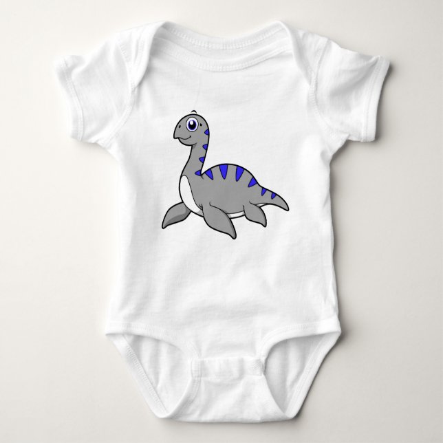 Niedliche Illustration eines Loch Ness Monsters. Baby Strampler (Vorderseite)