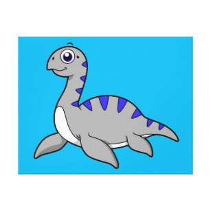 Niedliche Illustration eines Loch Ness Monsters. Leinwanddruck