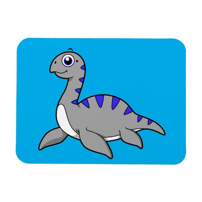 Niedliche Illustration eines Loch Ness Monsters. Magnet (Horizontal)