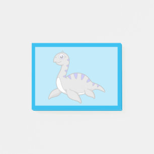 Niedliche Illustration eines Loch Ness Monsters. Post-it Klebezettel
