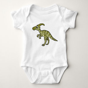 Niedliche Illustration eines Parasaurolophus Dinos Baby Strampler
