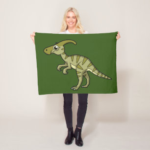 Niedliche Illustration eines Parasaurolophus Dinos Fleecedecke