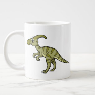 Niedliche Illustration eines Parasaurolophus Dinos Jumbo-Tasse