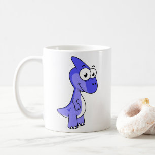 Niedliche Illustration eines Parasaurolophus Dinos Kaffeetasse
