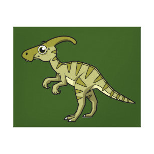 Niedliche Illustration eines Parasaurolophus Dinos Leinwanddruck
