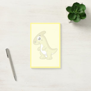 Niedliche Illustration eines Parasaurolophus Dinos Post-it Klebezettel