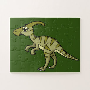 Niedliche Illustration eines Parasaurolophus Dinos Puzzle