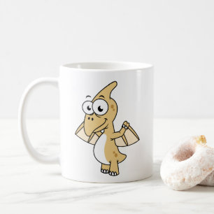 Niedliche Illustration eines Pterodaktyls. 2 Kaffeetasse
