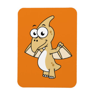 Niedliche Illustration eines Pterodaktyls. 2 Magnet