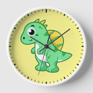 Niedliche Illustration eines Spinosauriers. Uhr