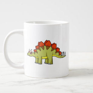Niedliche Illustration eines Stegosaurus Dinosauri Jumbo-Tasse