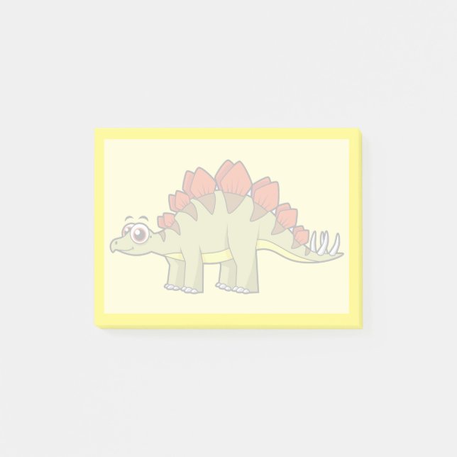 Niedliche Illustration eines Stegosaurus Dinosauri Post-it Klebezettel (Vorderseite)