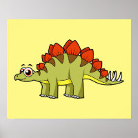 Niedliche Illustration eines Stegosaurus Dinosauri