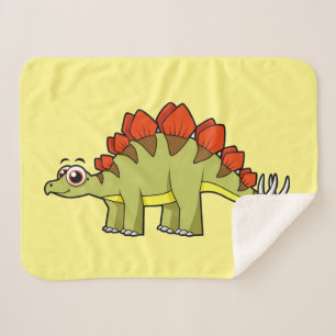 Niedliche Illustration eines Stegosaurus Dinosauri Sherpadecke