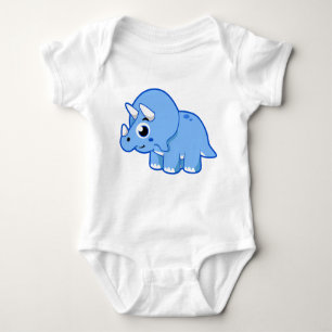 Niedliche Illustration eines Triceratops Dinosauri Baby Strampler