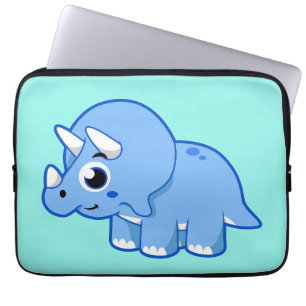 Niedliche Illustration eines Triceratops Dinosauri Laptopschutzhülle