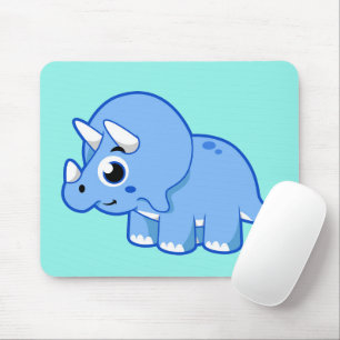 Niedliche Illustration eines Triceratops Dinosauri Mousepad