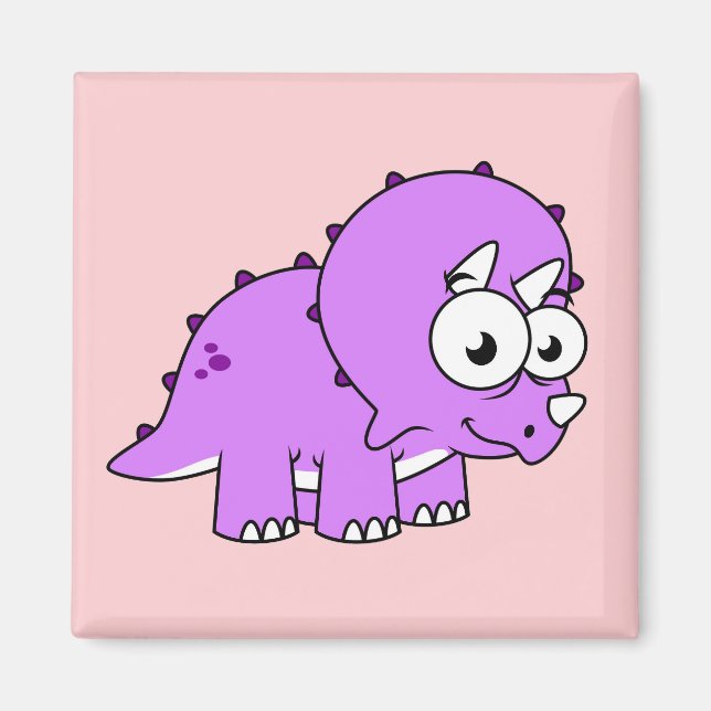 Niedliche Illustration eines Triceratops. Magnet (Vorne)