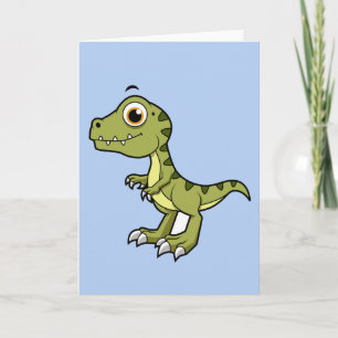 Niedliche Illustration eines Tyrannosaurus Rex. Karte