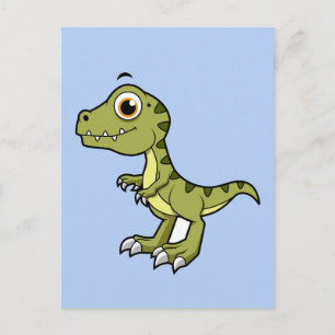 Niedliche Illustration eines Tyrannosaurus Rex. Postkarte