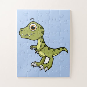 Niedliche Illustration eines Tyrannosaurus Rex. Puzzle