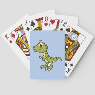 Niedliche Illustration eines Tyrannosaurus Rex. Spielkarten