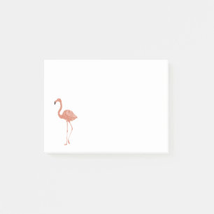 Niedliche Illustration Rotes Flamingo Linocut Post-it Klebezettel
