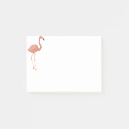 Niedliche Illustration Rotes Flamingo Linocut Post-it Klebezettel
