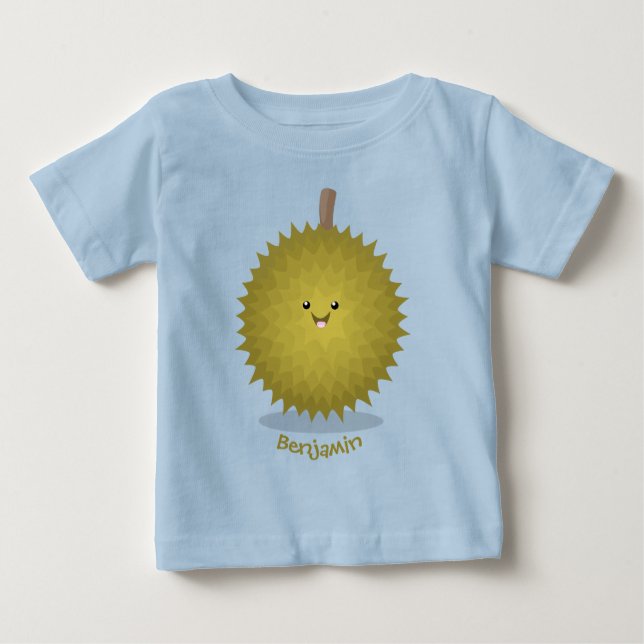 Niedliche Illustration von Happy-Duran-Cartoon Baby T-shirt (Vorderseite)