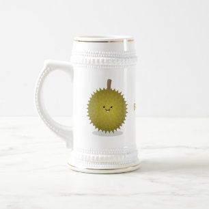 Niedliche Illustration von Happy-Duran-Cartoon Bierglas