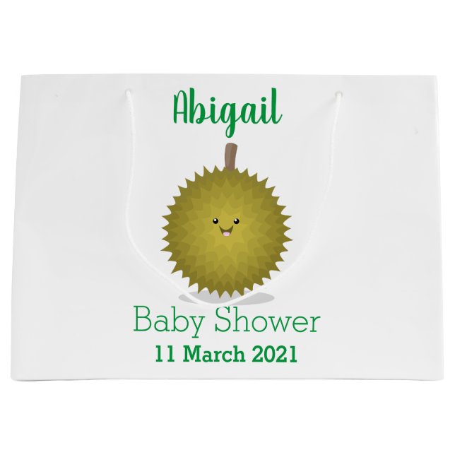 Niedliche Illustration von Happy-Duran-Cartoon Große Geschenktüte (Vorderseite)