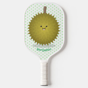 Niedliche Illustration von Happy-Duran-Cartoon Pickleball Schläger