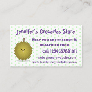 Niedliche Illustration von Happy-Duran-Cartoon Visitenkarte