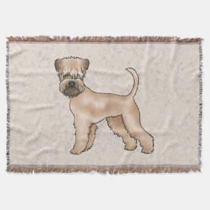 Niedliche Illustration von weichgeriebenem Hund Decke