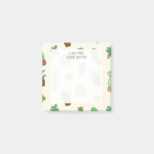 Niedliche Illustrierte Sukkulente und Kakteen Post-it Klebezettel