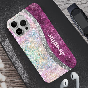 Niedliche Imitate aus rosa Glitzer iPhone 16 Pro Hülle
