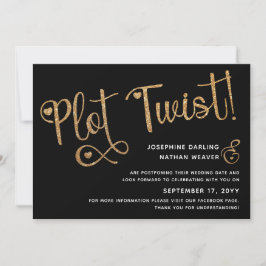 Niedliche Imitate Gold Black Plot Drehung Zurückge Save The Date