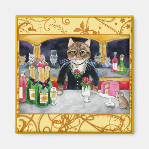 Niedliche impressionistische Katze, Maus, Manet, P Magnet